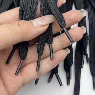 100条鞋带批发白黑卡其财务文件夹编甲绳账本用绳扁鞋带