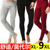 衬裤 特大码 加肥加大号宽松打底肥佬保暖德绒线裤 男士 薄 莫代尔秋裤