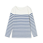 修身 2026年春装 T恤女 时尚 感条纹上衣套头长袖 Outlets专柜 UN系列