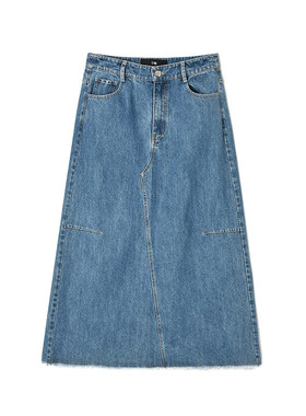 奥莱专柜品牌撤柜正品 LY春装2026新款 都市时尚感牛仔长裙半身裙