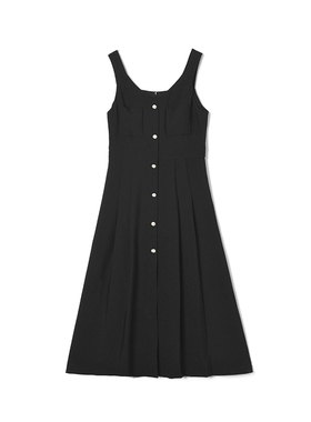 Outlets专柜撤柜正品 LY春装2026新款高腰气质感无袖中长裙连衣裙