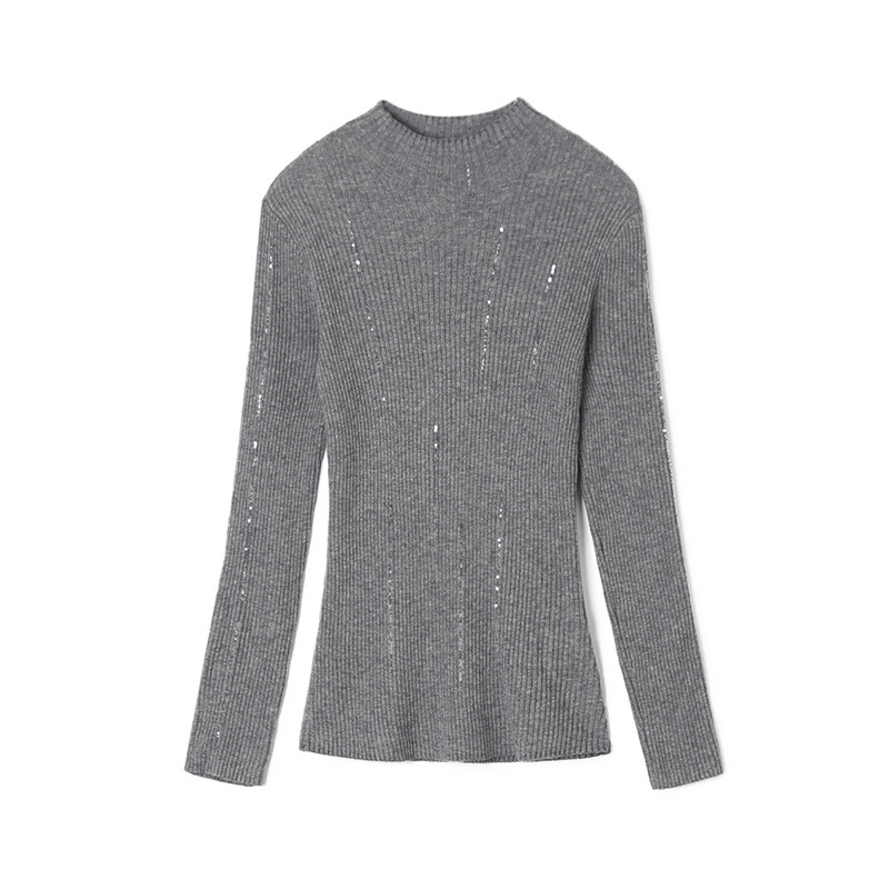 套头上衣高弹修身针织衫