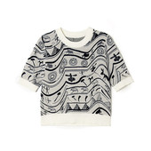 Outlets专柜 高端MN系列拼色圆领短款 微弹修身 2026年春装 针织衫 女