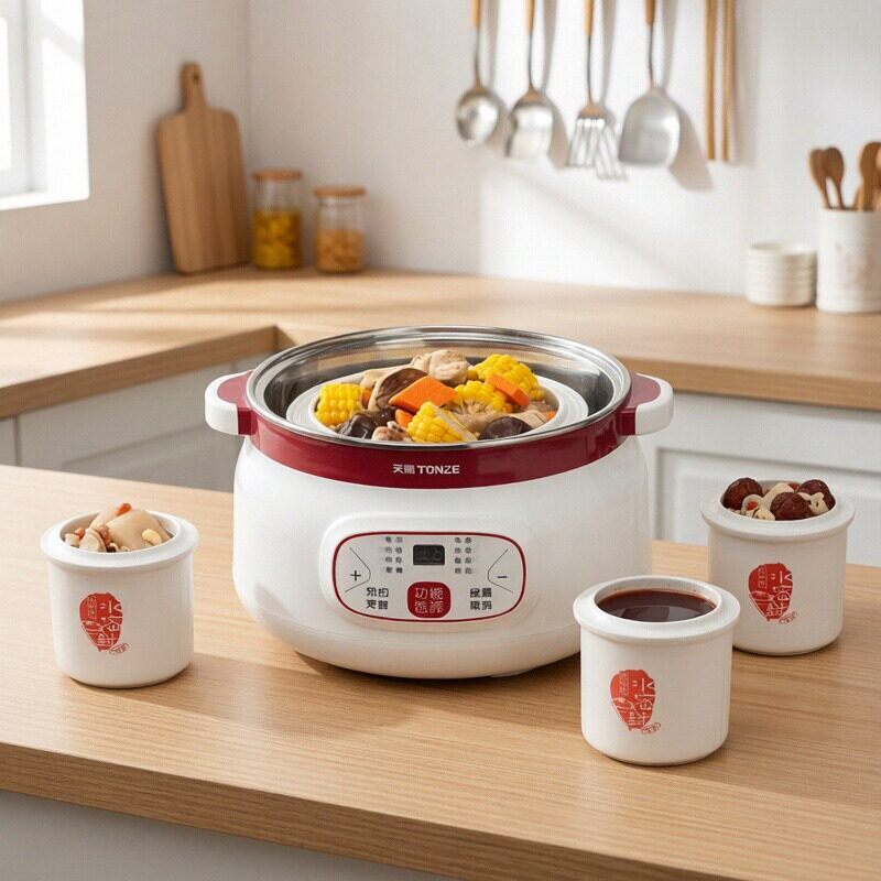 天际不锈钢电炖炖锅陶瓷全自动煲汤煮粥家用智能隔水炖盅燕窝3人4