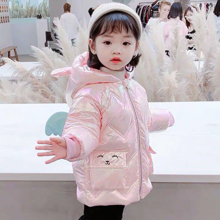 女童羽绒棉冬装2025新款洋气儿童棉袄加厚女宝冬季外套棉衣翅膀款