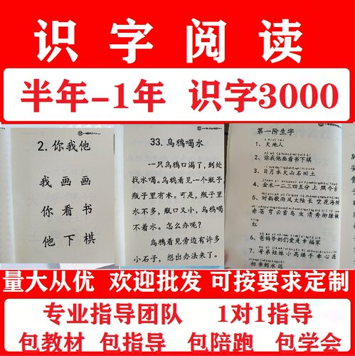 定制精灵阅读共读集伟大母亲教育幼读半年到一年识字3000+大字书
