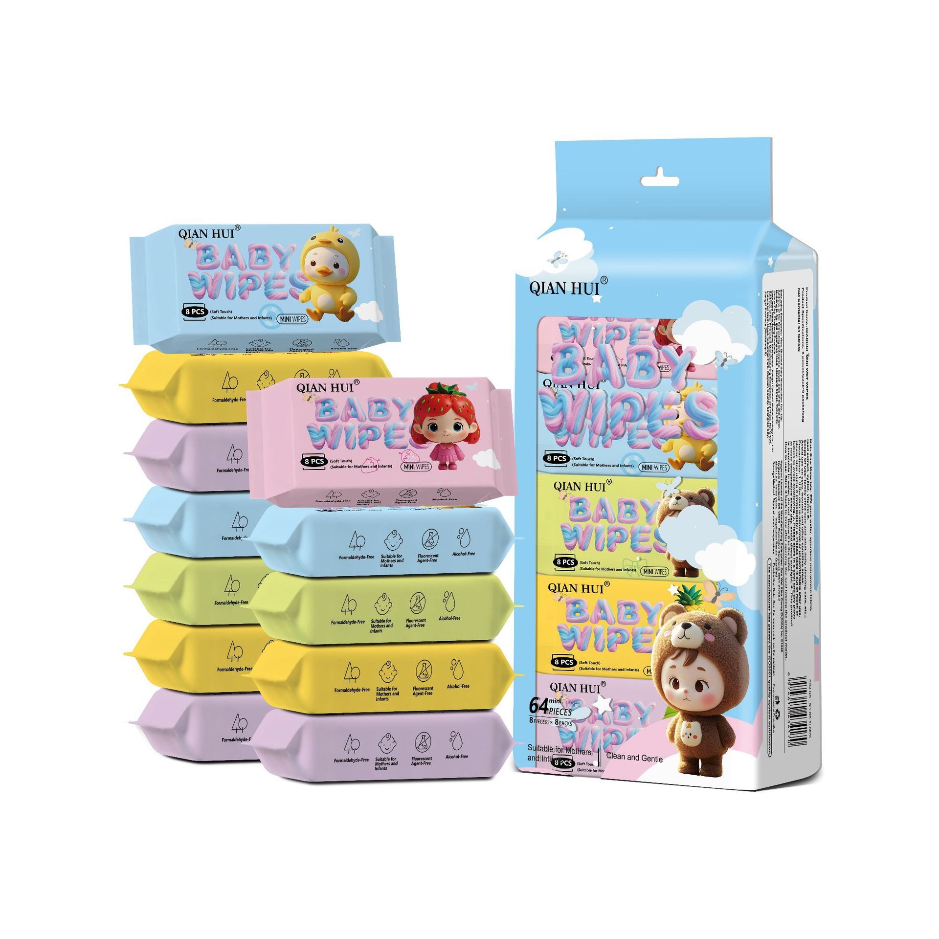 迷你湿巾布素朵抽取式图片