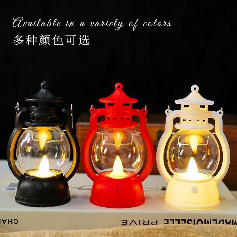 ins装饰复古马灯led节日送灯道具不插电卧室创意宿舍复古仿真油灯