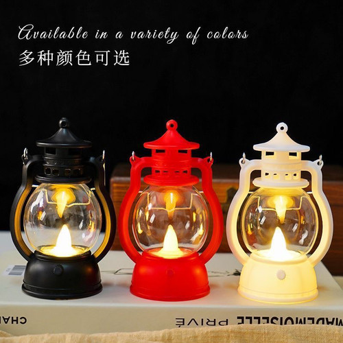 ins装饰复古马灯led节日送灯道具不插电卧室创意宿舍复古仿真油灯