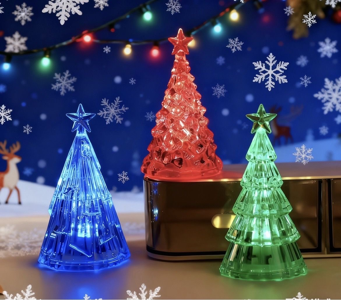 圣诞树星星小夜灯节日氛围装饰发光摆件儿童幼儿园小礼物地摊热卖