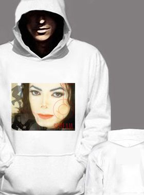 MichaelJackson迈克杰克逊加厚保暖卫衣衣服黑白色男女装DIY订制