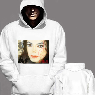 MichaelJackson迈克杰克逊加厚保暖卫衣衣服黑白色男女装DIY订制