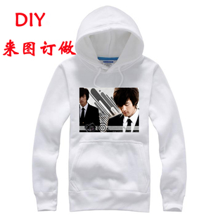 胡歌加厚保暖短款外套头白女卫衣服周边同款男长袖会服DIY订制