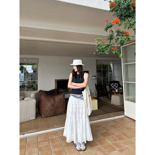 00D MODE ONE白色全工艺刺绣半身裙 9.21 OPS