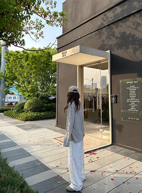 OPS LA MODE  南法假日 2色亚麻混纺圆领长袖防晒Tee