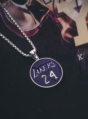 科比钛钢项链时尚风吊坠