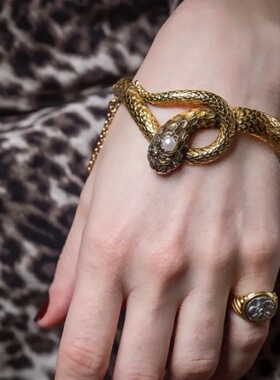 魔蛇！中世纪埃及艳后宠物灵蛇手镯复古高颜值气质镯子高级感手环