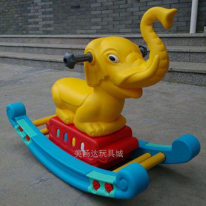 幼儿塑料游乐玩具儿童木马米老鼠唐老鸭大象白兔小马摇马厂家直销