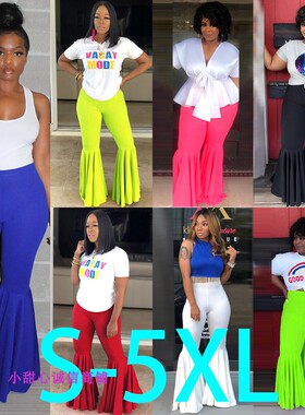 Sexy women large size 5xl 4xl 3xl Lotus Leaf Nightclub Pants