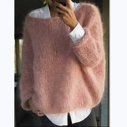 Women's Knitted Top Fashion Casual Sweater 上衣时尚休闲毛衣