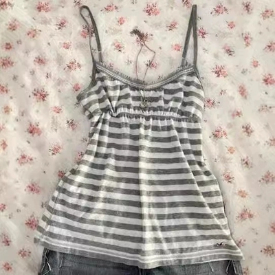 Casual Harajuku Fashion Straps Summer Sweet Cool Waist Top