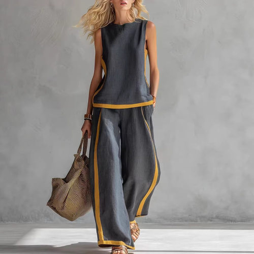 Sleeveless set women's summer casual fashion two-piece set