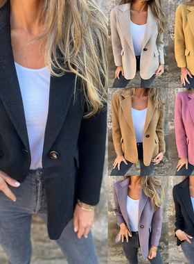 Women's suit woolen coat casual windbreaker 西装外套休闲风衣