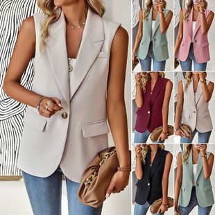 loose commuting Suit suit women sleeveless vest jacket
