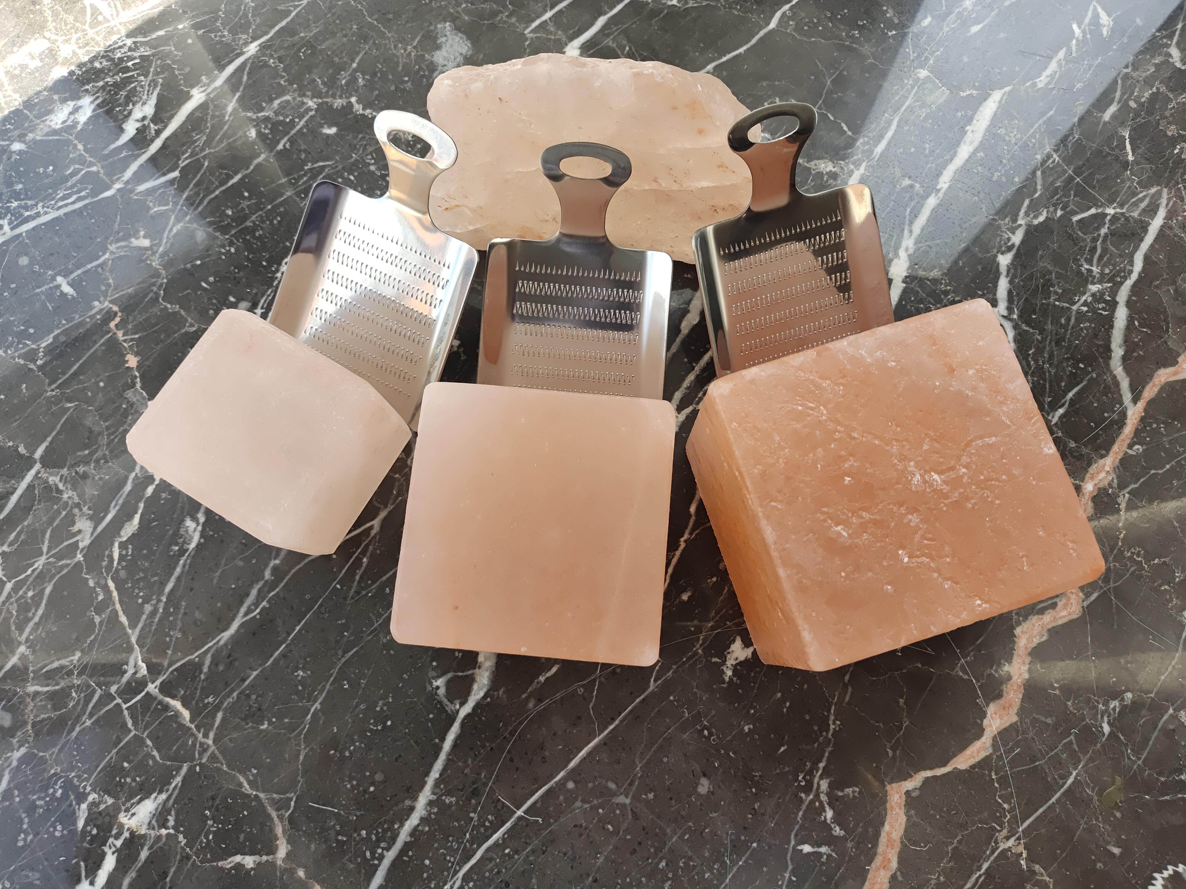 进口喜马拉雅玫瑰盐块盐刨 粉盐  厨房小用具不锈钢小盐锉工具