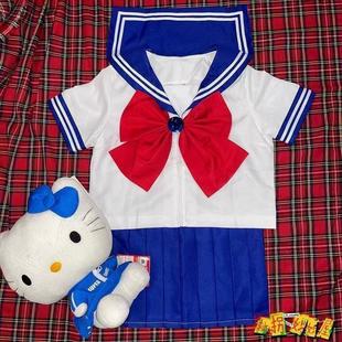 胖MM大码美少女战士bodyline复刻水手服短袖JK制服日系学院套装女