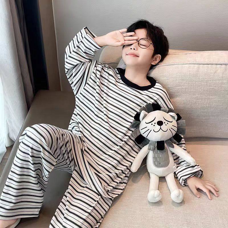 2025儿童睡衣德绒保暖内搭外穿长袖男童条纹家居服套装套头中大童,童装/婴儿装/亲子装,家居服套装,淘宝优惠券,粉丝福利购,淘宝优惠卷