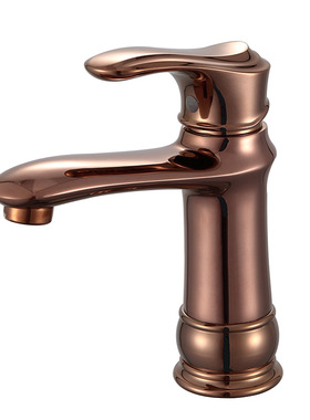 玫瑰金ORB黑色单孔冷热洗手洗脸盆水龙头广东厂家全铜面盆水龙头