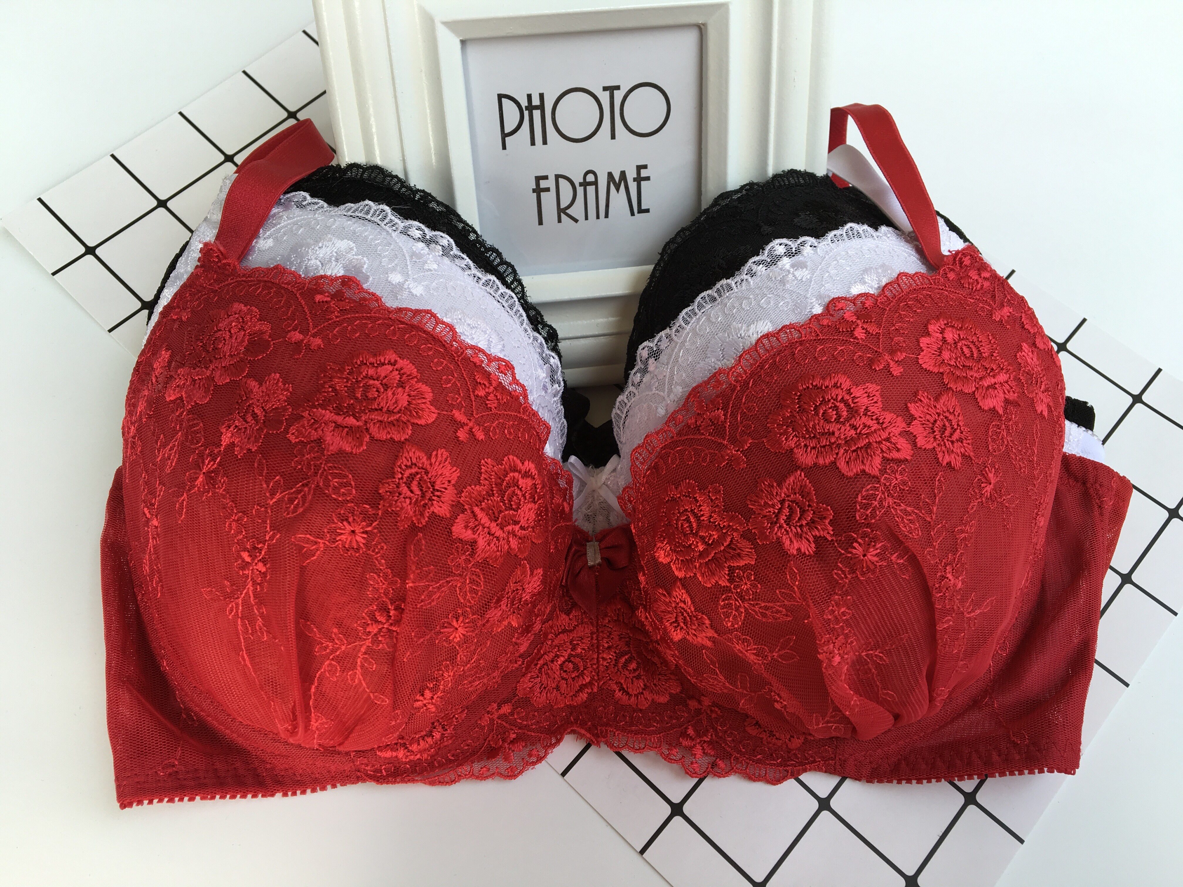 日单胖mm超大码纯色女文胸罩内衣100cdefghi95fghi90efhi85hi罩杯