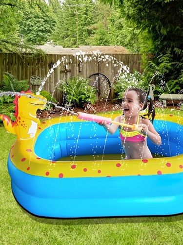 Дорожная игрушка, надувной динозавр, фонтан, бассейн, популярно в интернете