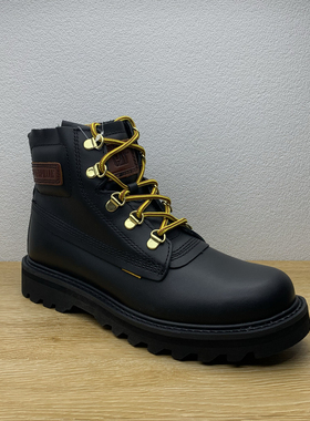 CAT卡特彼勒男鞋马丁靴高帮系带圆头牛皮耐磨舒适百搭时尚P110440