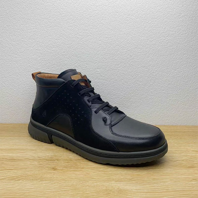 暇步士冬季新款轻质牛皮高帮鞋