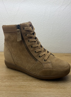 Hush Puppies暇步士女鞋真皮内增高经典款休闲女靴