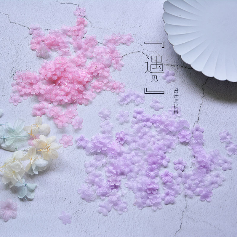 礼服装饰纱质小花花瓣手工DIY装饰花片辅料芭比娃娃婚纱迷你材料