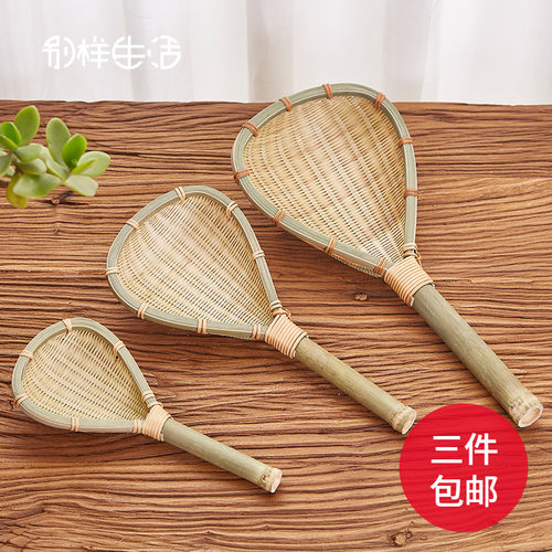 大号米粉面捞竹编漏勺