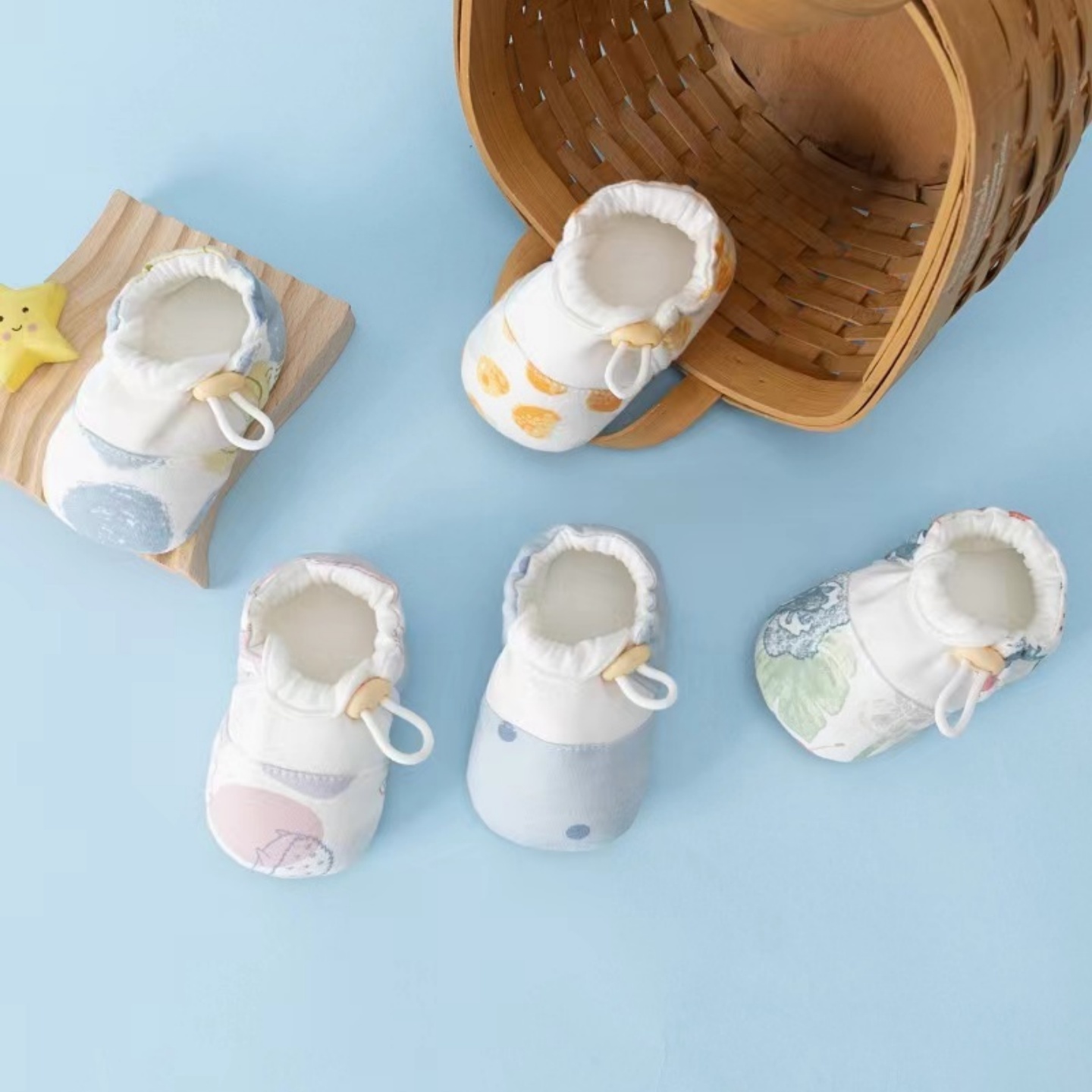 VALINGNSL新生婴儿0-6个月夹棉袜