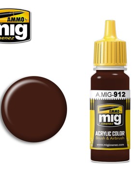 钢铁苍穹 AMMO MIG 二战德军迷彩棕CM漆 912 阴影底漆 17毫升