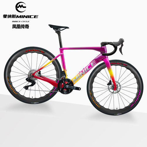蒙纳斯碳纤维公路自行车渐变色