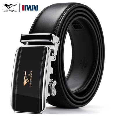 七匹狼男士皮带2025新款真皮自动扣爸爸裤带高档正品牛皮腰带男款