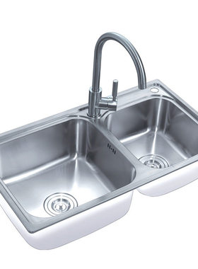 77x41 72x41厨房水槽加厚不锈钢双槽洗菜盆洗碗池水水池加厚菜池