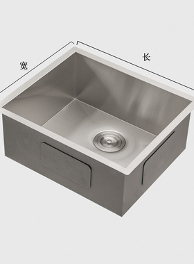 边洗碗宽窄水槽大台下盆专用水盆洗菜嵌入式不锈钢400304厨房单槽