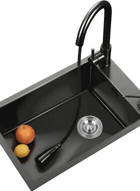60x35 65x35 50x35 55x35 45x30黑色纳米单槽不锈钢淘菜盆厨房洗