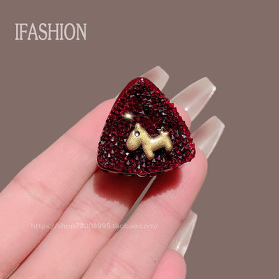 月销10万件镶钻新年马上有钱发夹