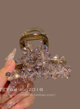 轻奢精致新款高级感满钻水晶发卡