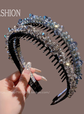 闪钻高级感水晶发箍网红爆款百搭外出压发发卡头箍女夏季新款发饰