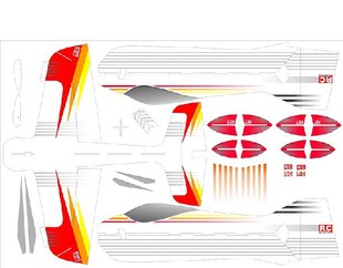 kt写真涂装 click模型飞机 室内f3p图纸 简单轻量版